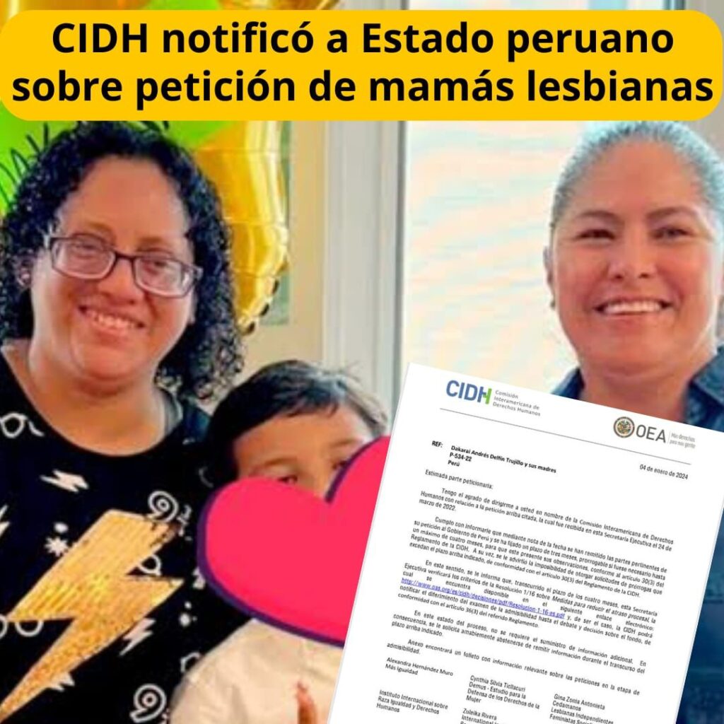 CIDH notificó al Estado peruano sobre petición de mamás lesbianas